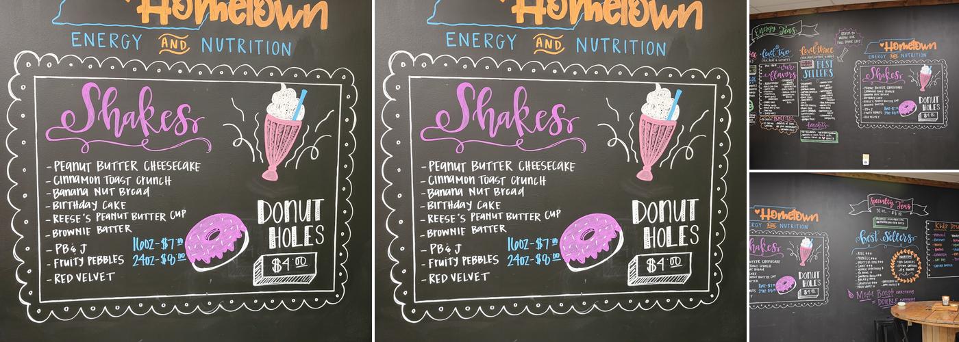 Hometown Energy And Nutrition Menu