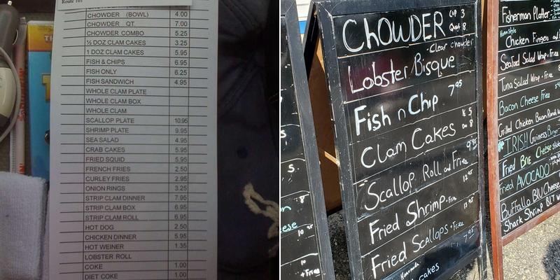 Country Chowder Shack Menu