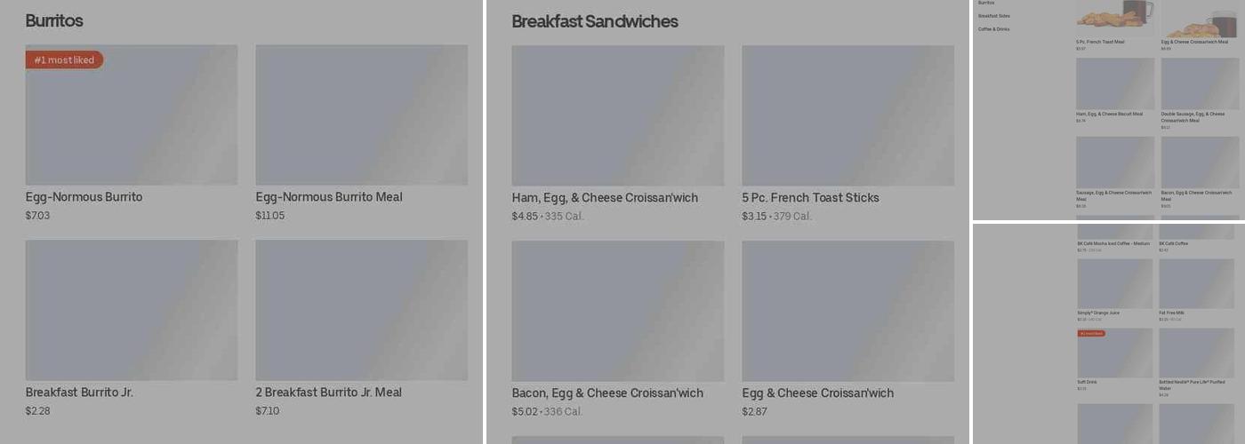 Burger King Menu