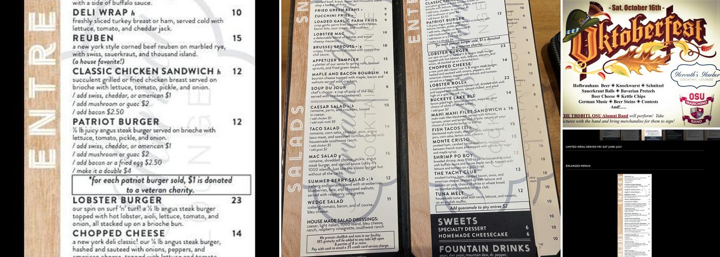 Horvath’s Harbor Menu