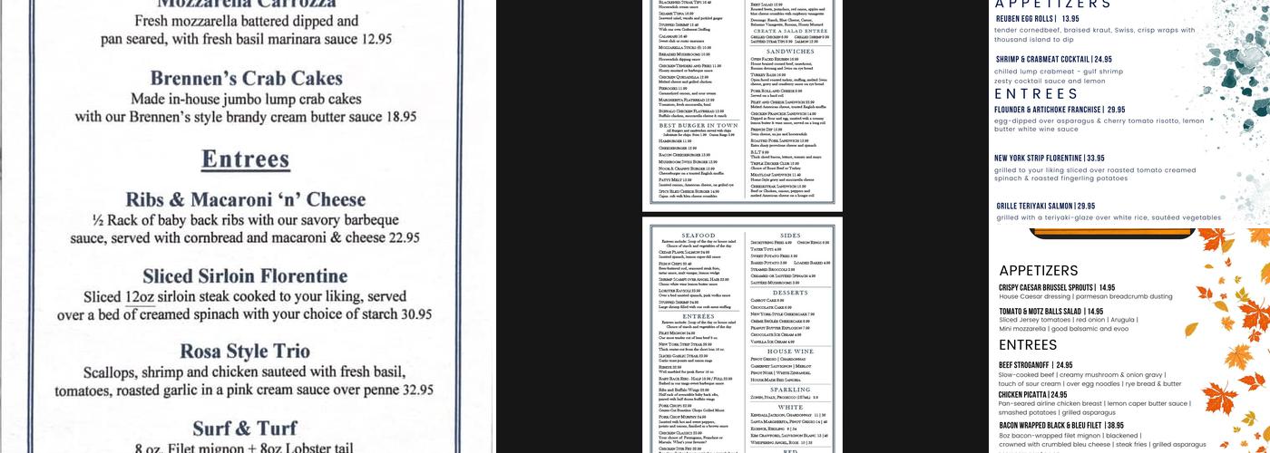 Patrick's Grille Menu