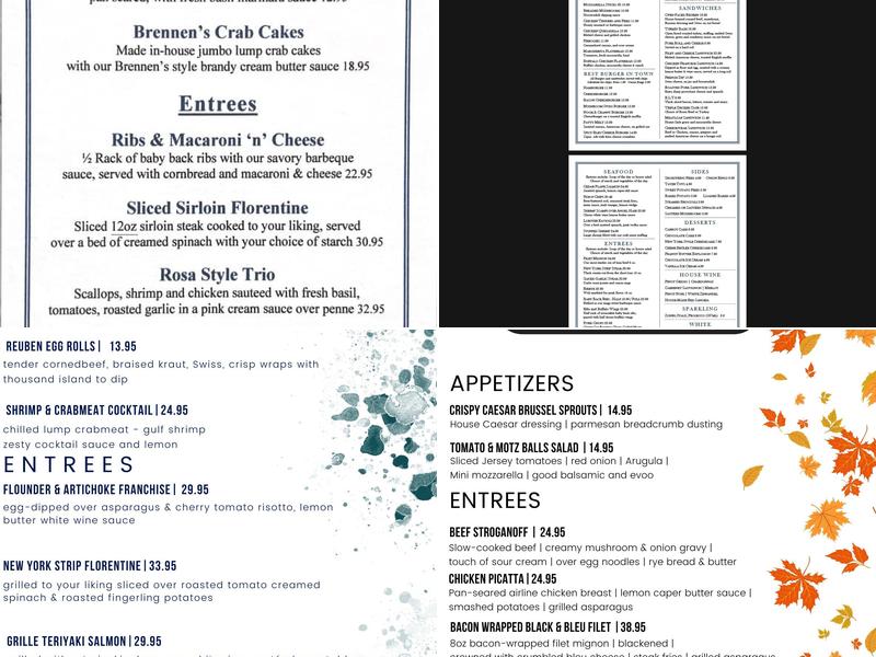 Patrick's Grille Menu