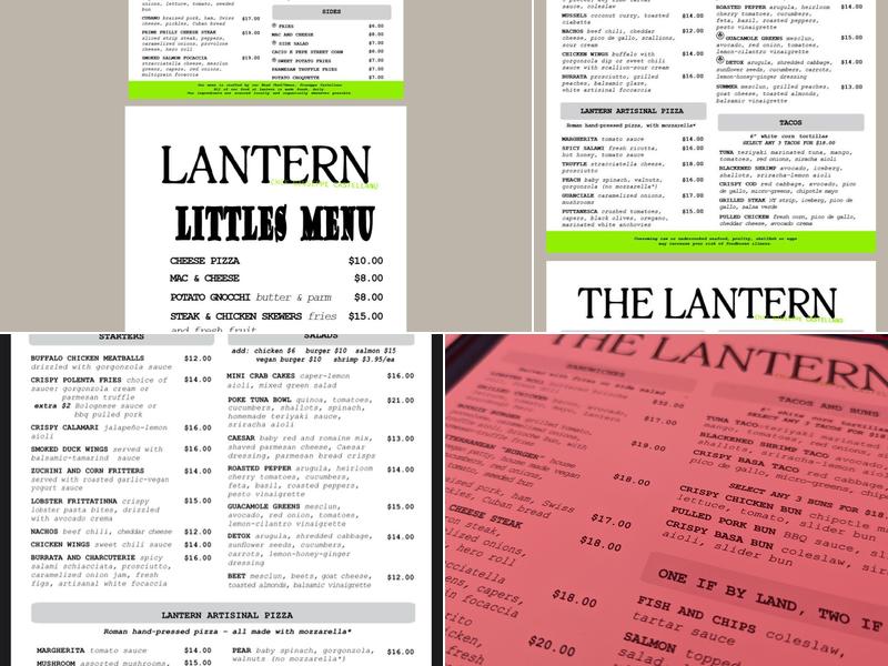 The Lantern Menu