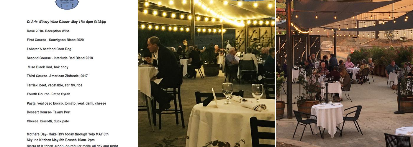 Di Arie Tasting Room Menu