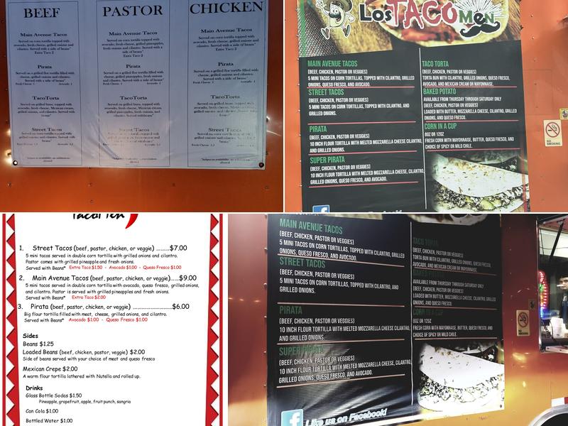 Los Tacomen Menu
