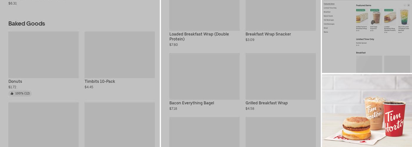 Tim Hortons Menu