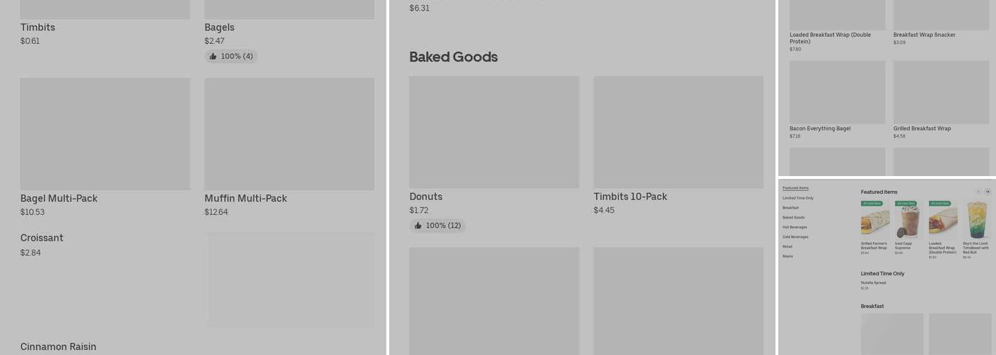 Tim Hortons Menu
