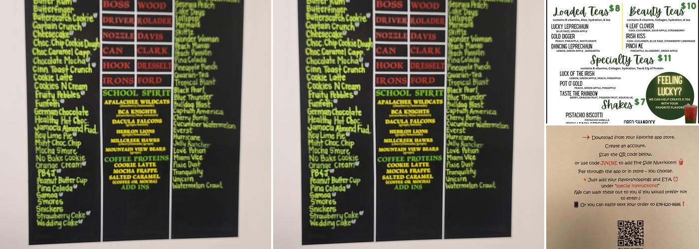 Dacula Nutrition Menu
