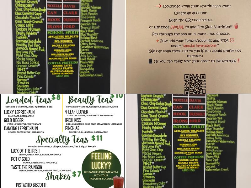 Dacula Nutrition Menu