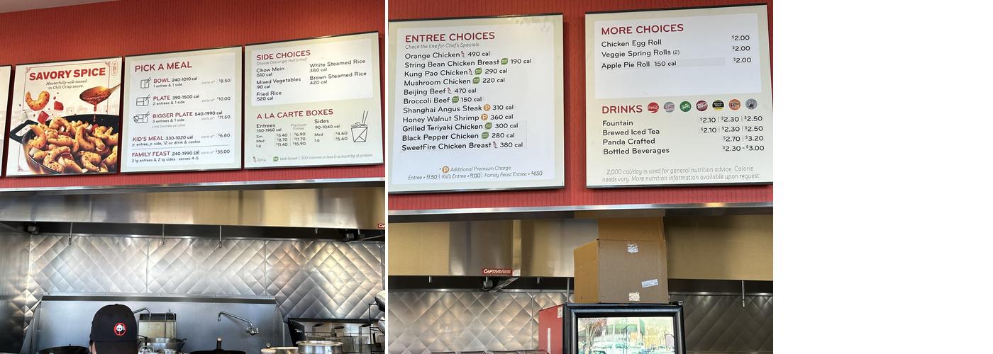 Panda Express Menu