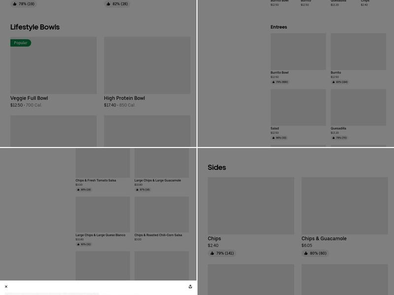 Chipotle Mexican Grill Menu