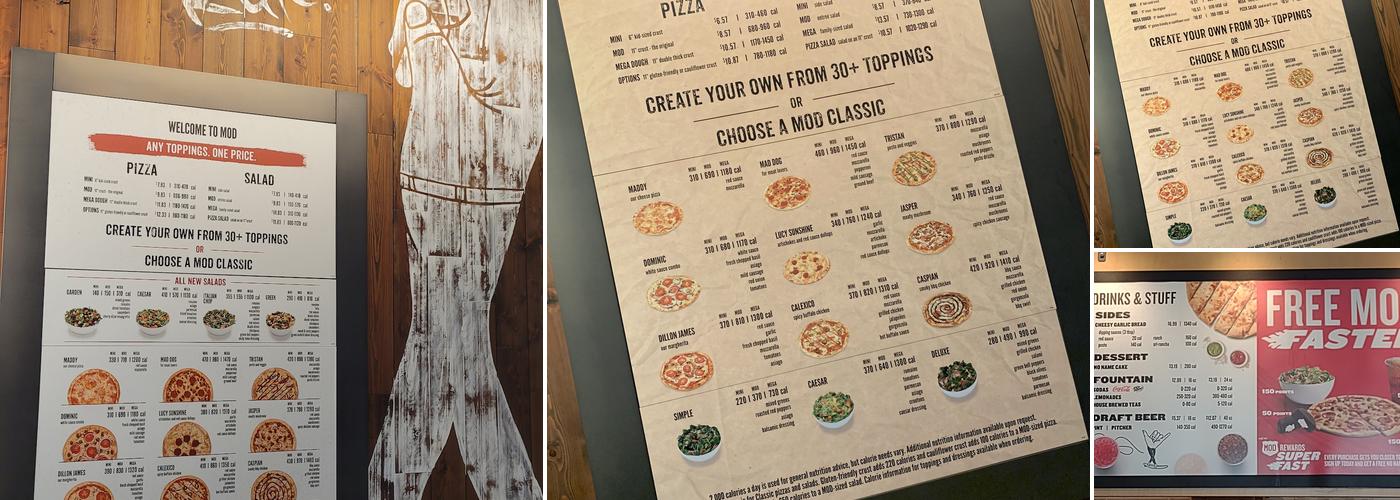 MOD Pizza Menu
