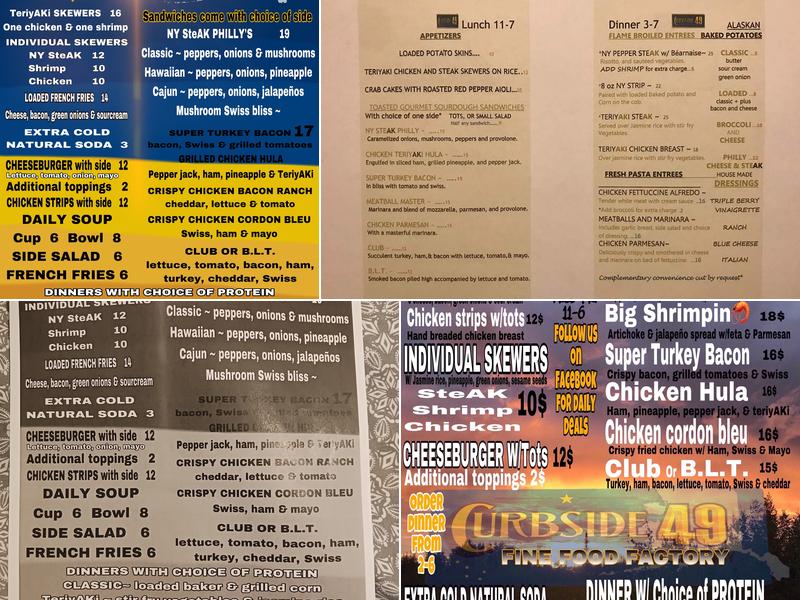 Curbside 49 Menu