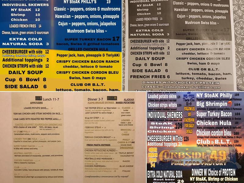 Curbside 49 Menu