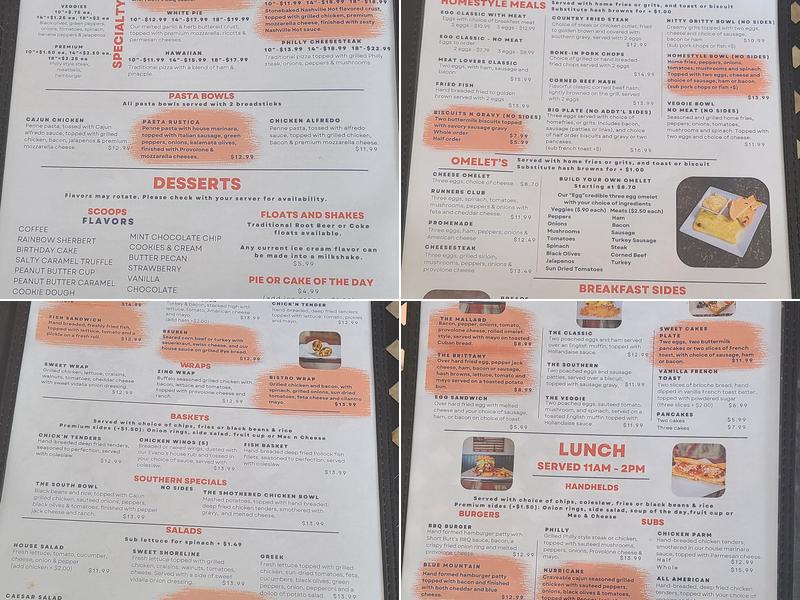 Evano's Family Kitchen Menu