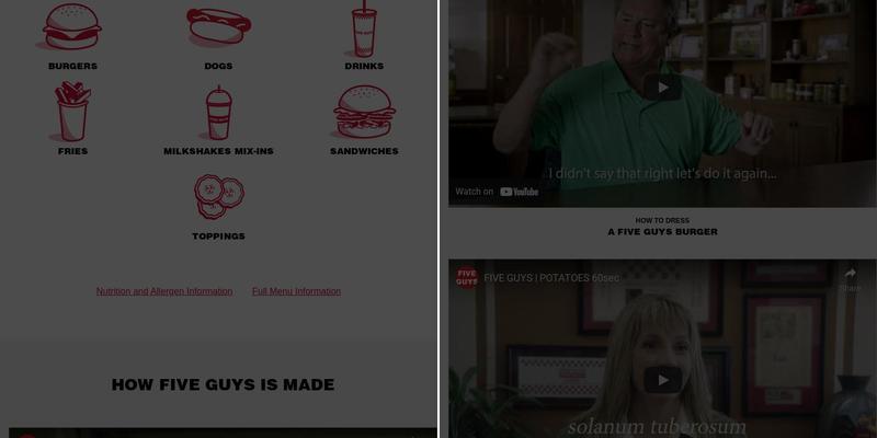 Five Guys Menu
