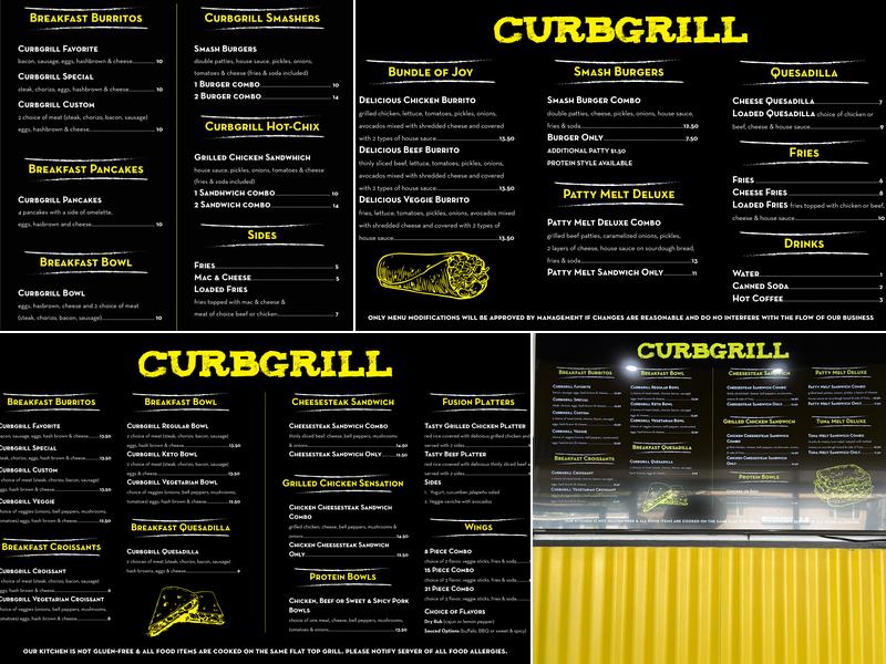 Curbgrill Menu