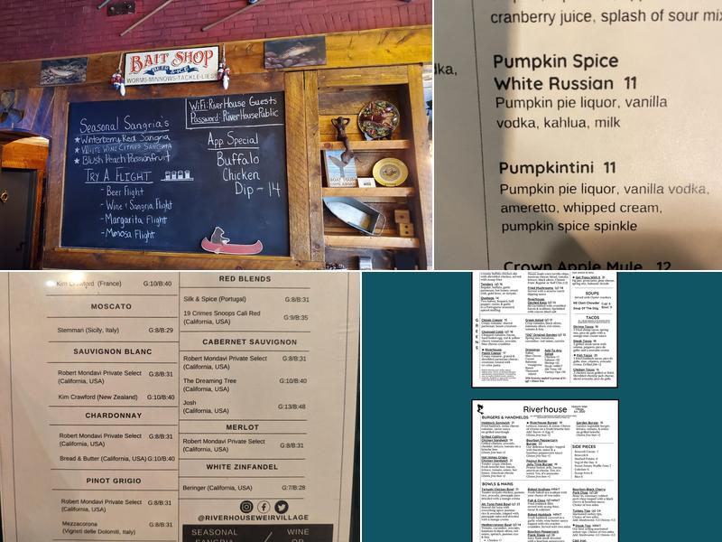 Riverhouse Menu