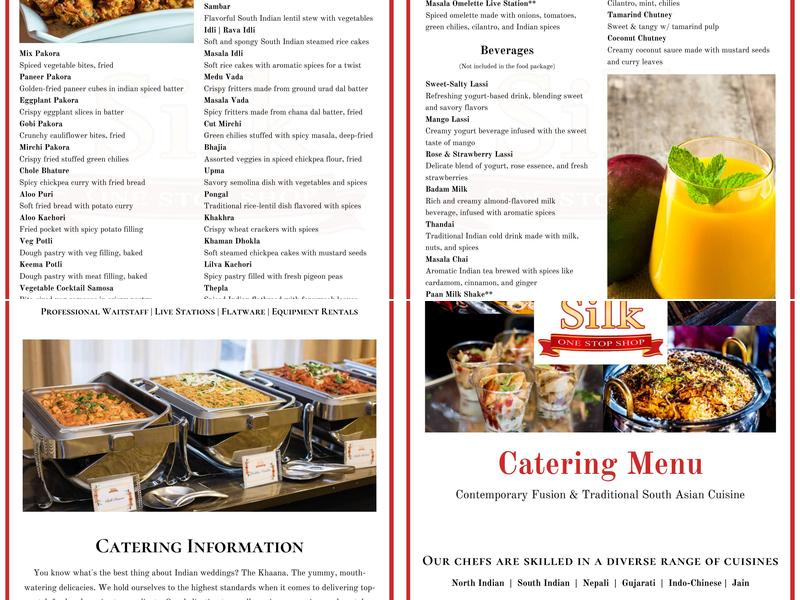 SILK BANQUET AND CATERING Menu