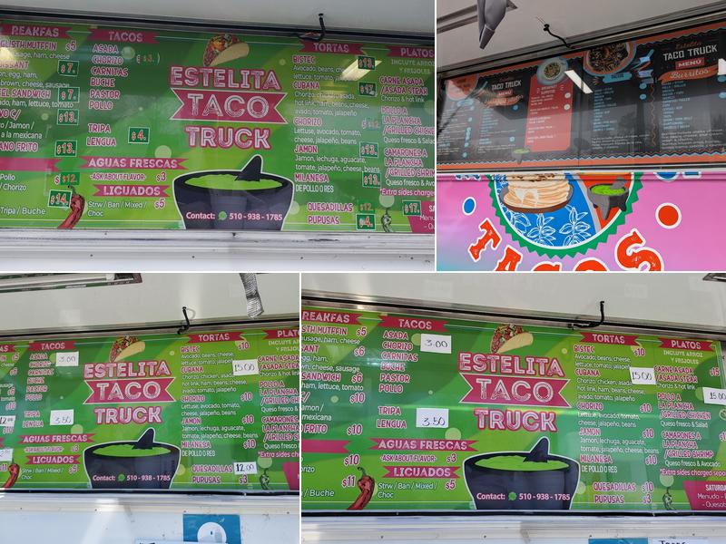 Estelita Taco Truck Menu