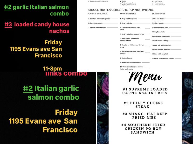 Rome’s Kitchen Menu