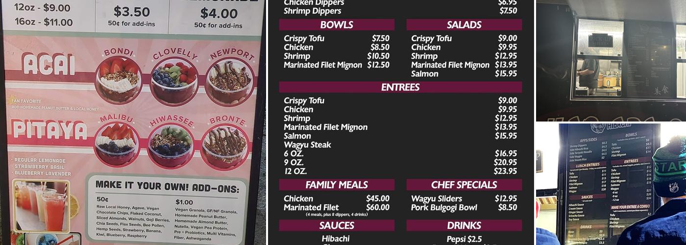 The Saucy Hibachi Menu