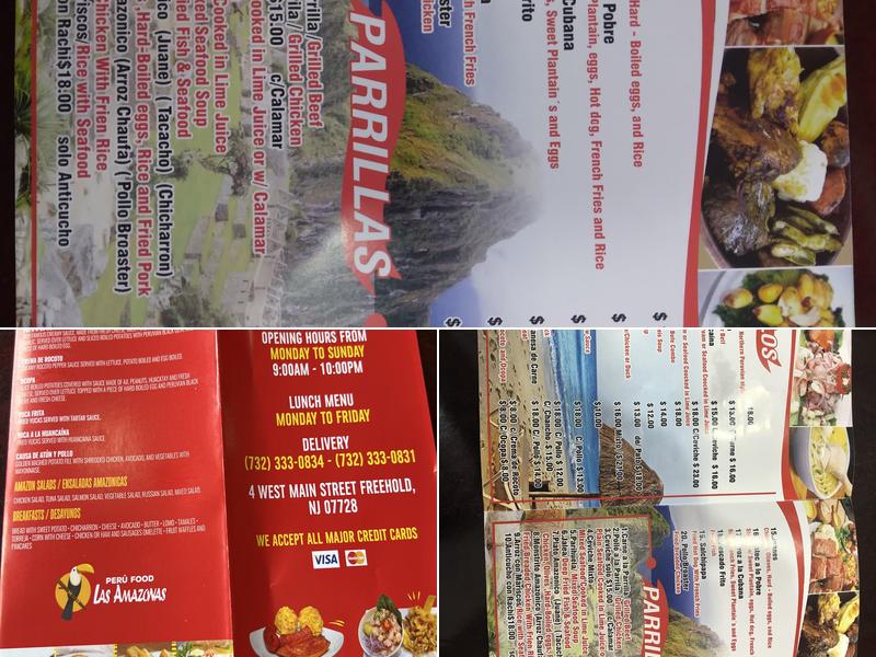 Las Amazonas Menu