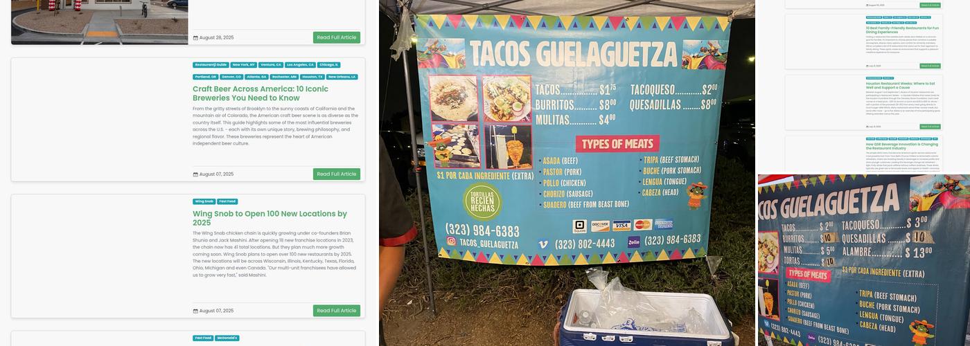 Tacos Guelaguetza Menu