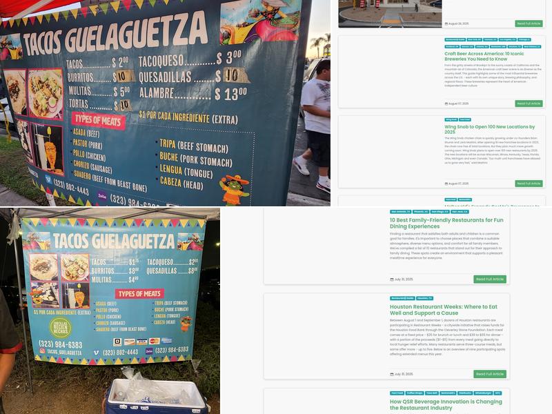 Tacos Guelaguetza Menu