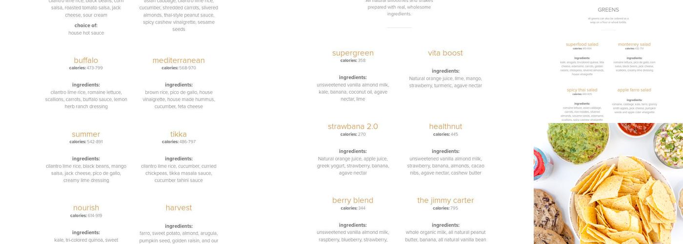 Currito Menu