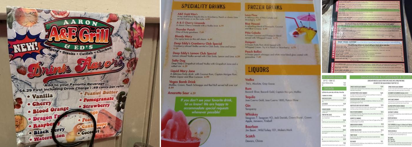 A & E Grill Menu