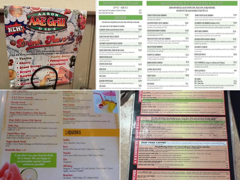 A & E Grill Menu