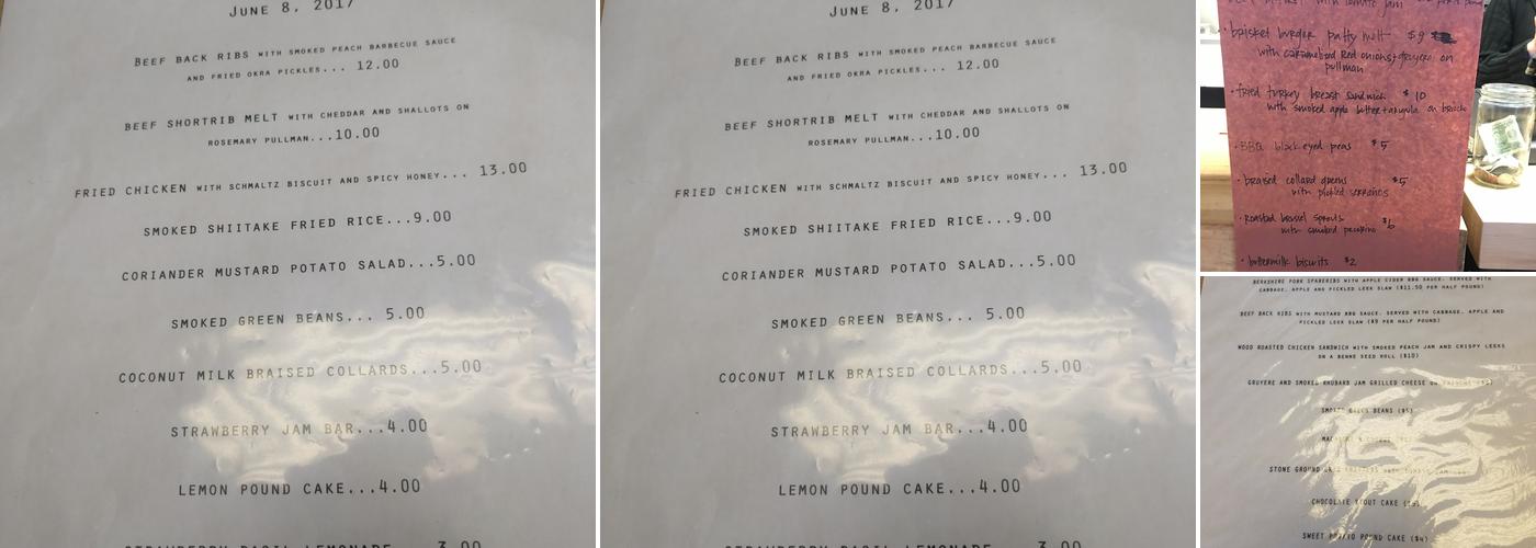 Blacksauce Kitchen Menu