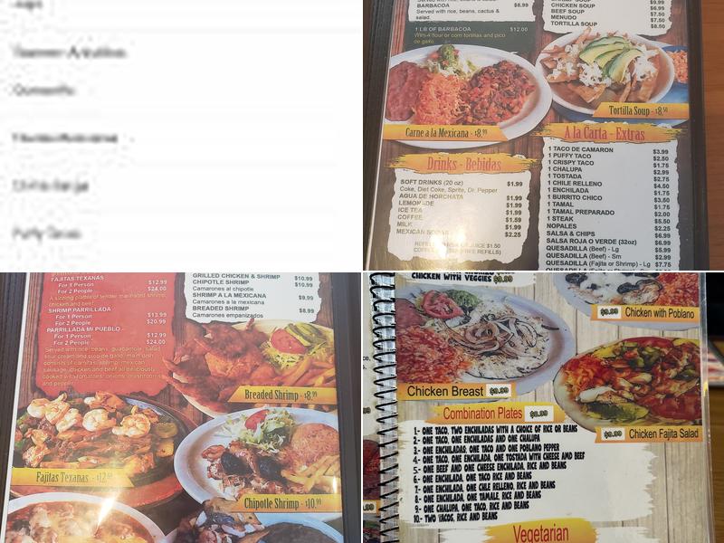 La Cantera Restaurant Menu