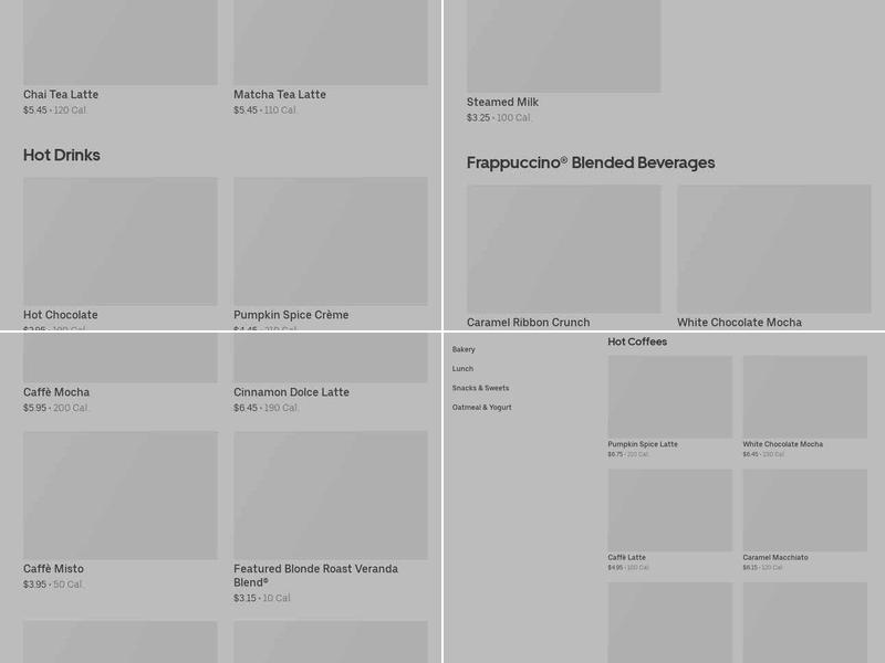Starbucks Menu