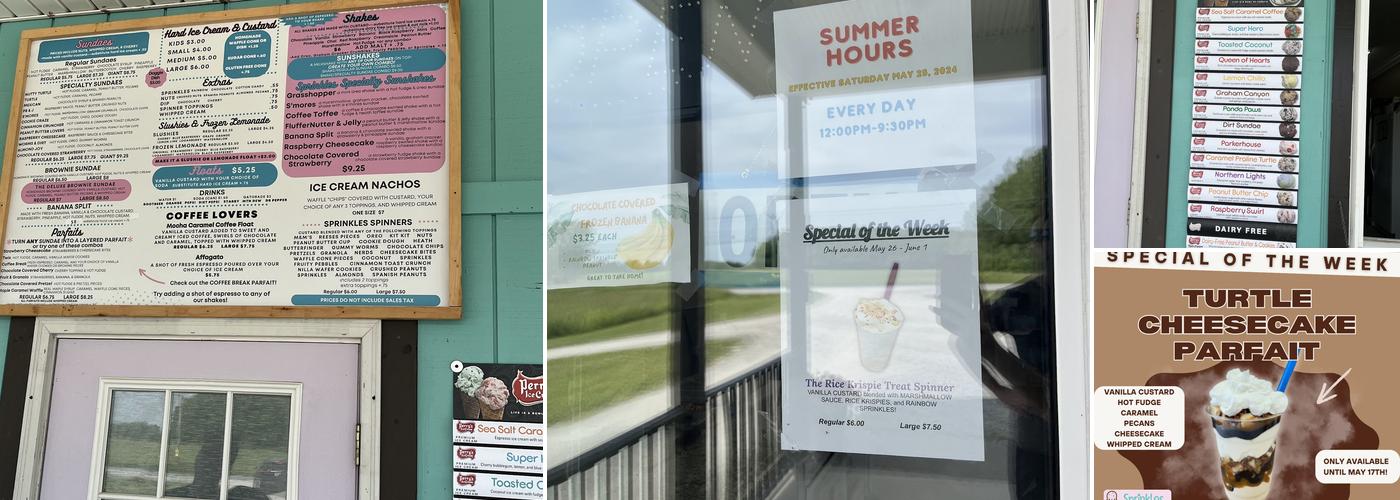 Sprinkles Creamery Menu