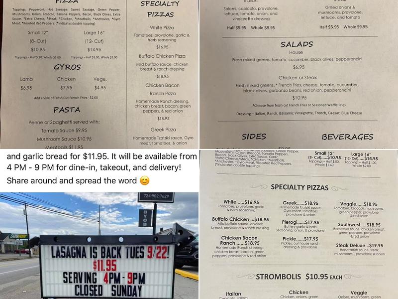 Mario's Menu