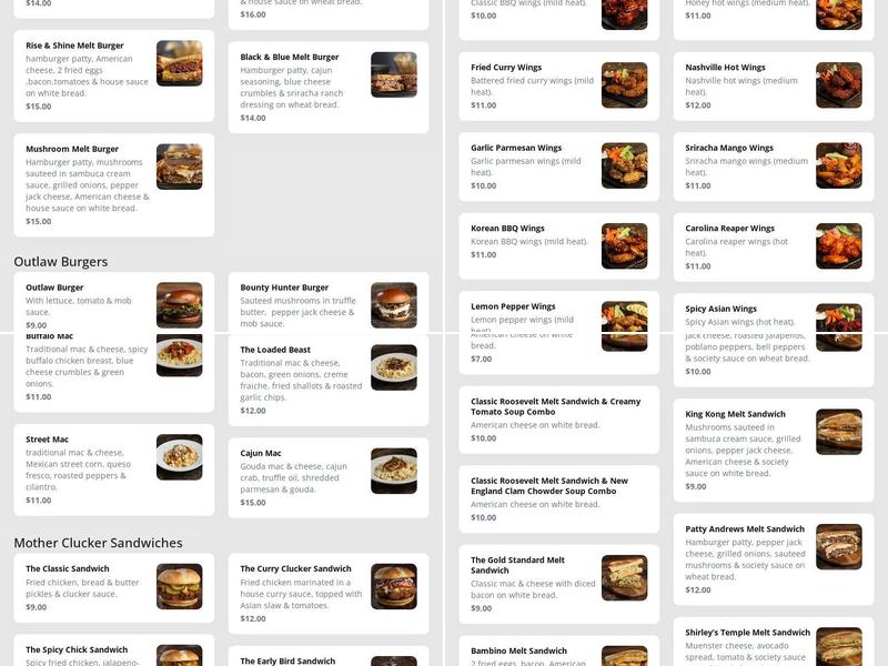 Food Fervor Restaurant Menu