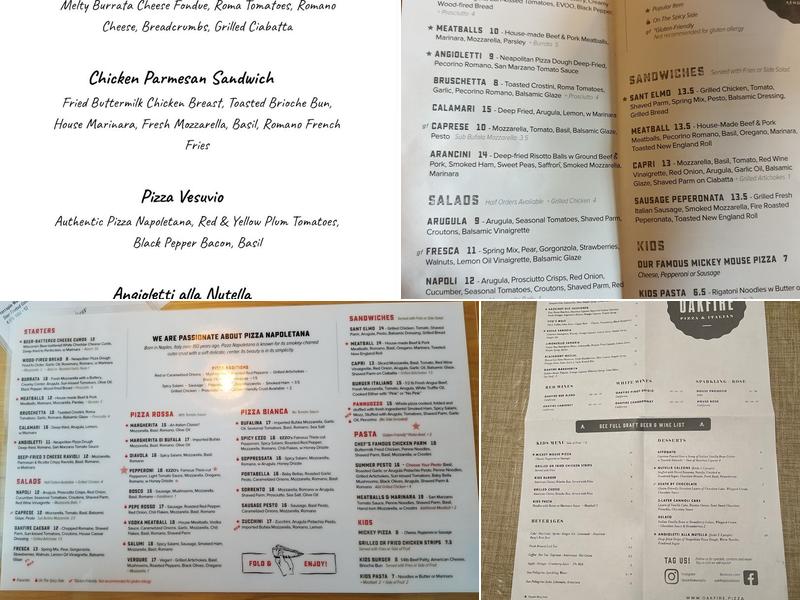Oakfire Pizza & Italian Menu