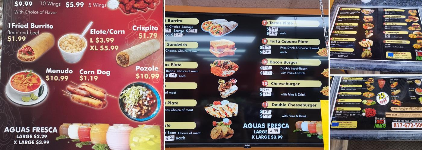 Taco Palacio Menu