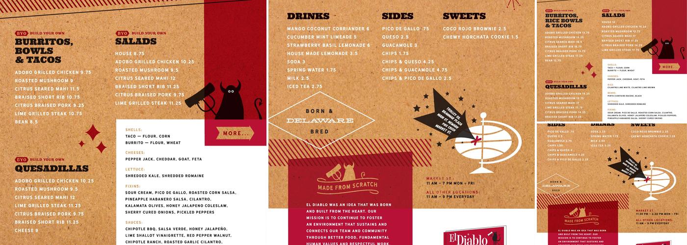El Diablo Burritos Menu