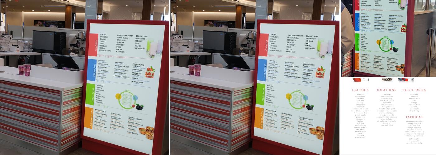 Chill Bubble Tea Menu