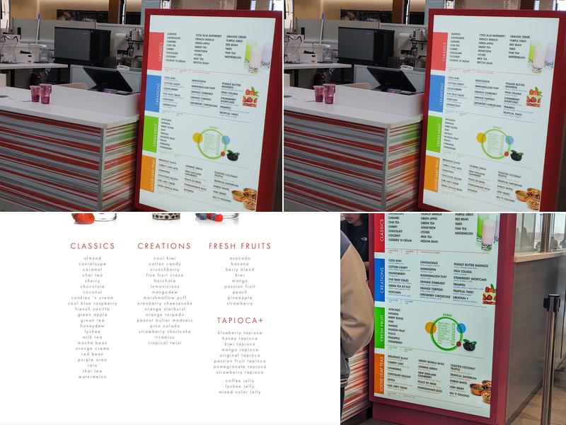 Chill Bubble Tea Menu