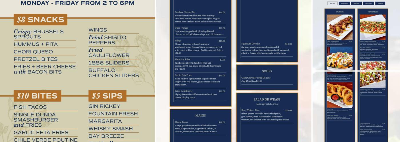 1886 Brewing Company Menu