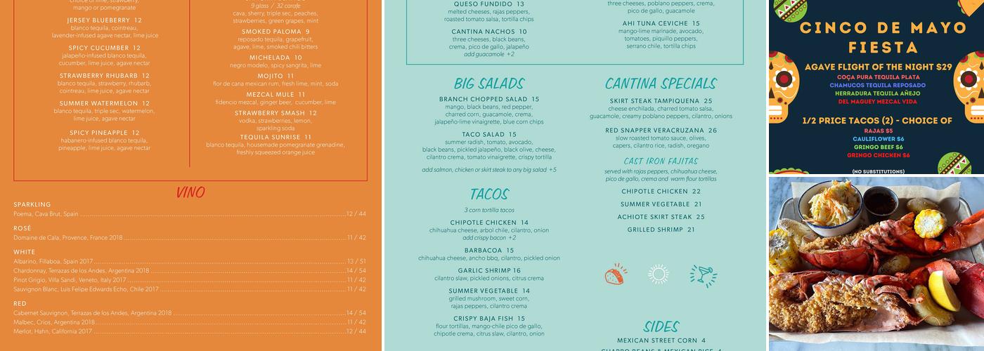 Branch Cantina Menu