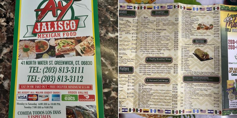Ay jalisco Menu