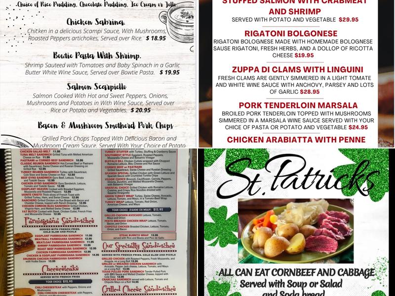 Angelo's Franklin Diner Menu