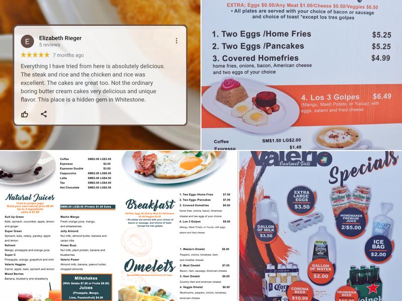 Valerio Gourmet Deli Menu