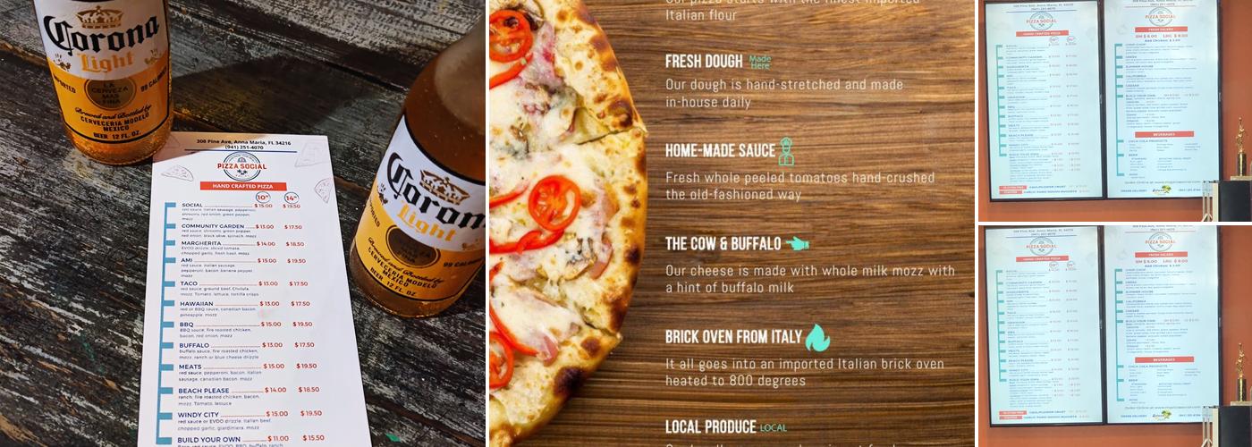 Pizza Social Menu