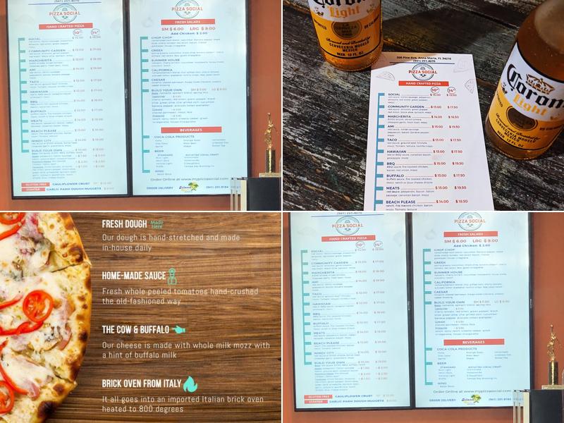 Pizza Social Menu